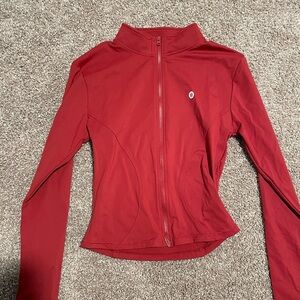 Astoria LUXE BALANCE Staple Sports Crop Zip Up Jacket Dark Cherry size L NWOT